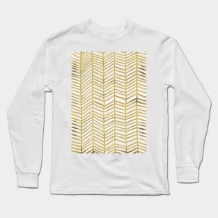 Herringbone Gold Long Sleeve T-Shirt